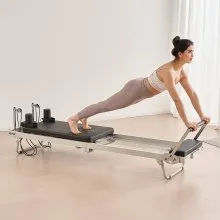 VEVOR Foldable Pilates Reformer Pilates Machine Home Gym Workout Equipment