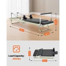 Foldable Pilates Reformer Pilates Machine Home Gym Equipment with Resistance