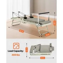 Foldable Pilates Reformer Pilates Machine Home Gym Equipment with Resistance