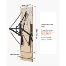 Wall Mounted Pilates Reformer Machine Pilates Springboard Maple Wood Home Gym