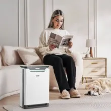Purificador de aire de 2000 ft²/h con filtro HEPA 13 para el hogar, habitaciones grandes