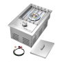 VEVOR Single Grilling Side Burner for Outdoor 15,000BTU Propane & Natural Gas