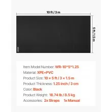 VEVOR Wrestling Mat Roll-Up Martial Art Mat 3x1.5m Gymnastics MMA Jiu Jitsu Mat