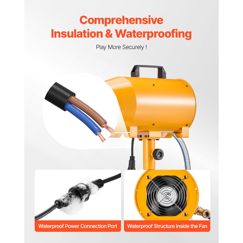 VEVOR Foam Machine, Adjustable Angle Control Foam Cannon Party Machine, Bubble Cannon with Fan & Triangular Structure, Dense Foams Maker for Backyard, Celebrations & Party, Continuous Foams Output