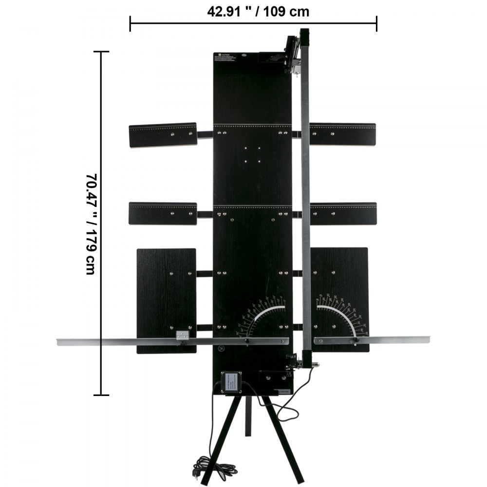 VEVOR Styrofoam Cutting Machine 42cm Max. Cut Thickness Foam Cutter 127cm Max. Length Hot Wire Foam Cutter 0-90° Styrofoam Cutter Six Heating Wires with Stand Lateral Plate for Cutting Foam Pearl Cott