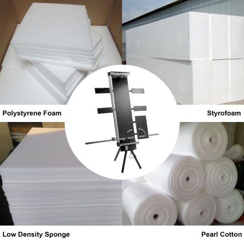 VEVOR Styrofoam Cutting Machine 42cm Max. Cut Thickness Foam Cutter 127cm Max. Length Hot Wire Foam Cutter 0-90° Styrofoam Cutter Six Heating Wires w/ Stand Lateral Plate for Cutting Foam Pearl Cotton