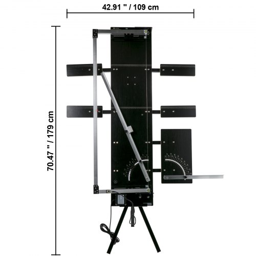 VEVOR Styrofoam Cutting Machine 42cm Max. Cut Thickness Foam Cutter 127cm Max. Length Hot Wire Foam Cutter 0-90° Styrofoam Cutter Six Heating Wires w/ Stand Lateral Plate for Cutting Foam Pearl Cotton