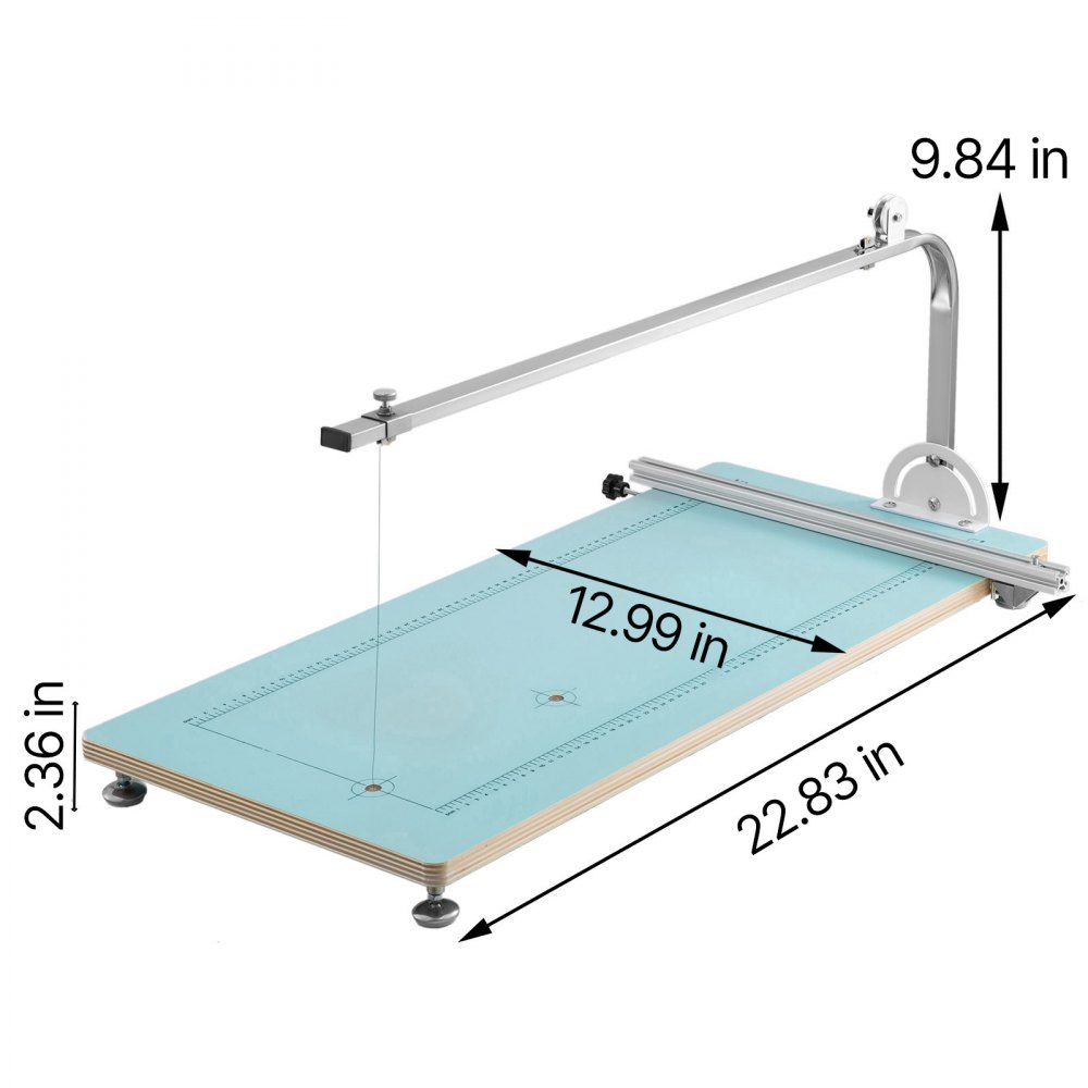 VEVOR Foam Cutter Machine 30.7x13x9.8 Inch, Hot Wire Foam Cutter Machine 0.28mm Adjustable Angle, Foam Circle Cutter Max Cutting Height 10.2inch, for Foam Carving Modeling