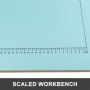 VEVOR foam cutter machine scaled workbench with centimeter markings.