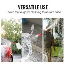 VEVOR Pressure Washer Gun Set, 0.22 Gal Foam Cannon, 4000 PSI Washer Spay Gun with 1/4 Inch Quick Connector & 5 Nozzle Tips, Pressure Washer Handle with M22-14 mm & M22-15mm & 3/8'' Inlet Connector