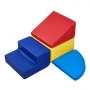 VEVOR Climbing Toys, 4-Piece Set, Foam Climbing Toys for Toddlers 6 Months to 3 Years Old, PU Leather Climbing Blocks, Indoor Climb and Crawl Activity Playset for Crawling & Sliding, Easy to Clean
