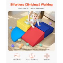 VEVOR Climbing Toys 4 Piece Foam Climbing Blocks for Toddlers and Preschoolers