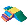 VEVOR Climbing Toys, 7-Piece Set, Foam Climbing Toys for Toddlers 6 Months to 3 Years Old, PU Leather Climbing Blocks, Indoor Climb and Crawl Activity Playset for Crawling & Sliding, Easy to Clean