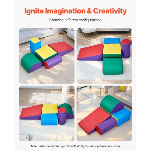 Jouets d'escalade, 6 pièces, blocs d'escalade en mousse pour tout- petits de 6 mois à 3 ans, en cuir PU, jeu d'activités d'escalade intérieur pour ramper, grimper et glisser, facile à nettoyer Jouets d'escalade, 6 pièces, blocs d'escalade en mousse pour tout- petits de 6 mois à 3 ans, en cuir PU, jeu d'activités d'escalade intérieur pour ramper, grimper et glisser, facile à nettoyer