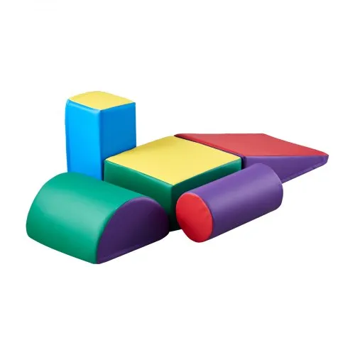 Lot De 8 Blocs D'escalade En Mousse Pour Bébés 1-3 Ans | Jouets D'éveil Formes Et Couleurs | Sécurité Intérieur/extérieur