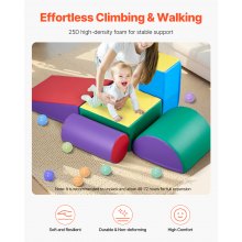 VEVOR Climbing Toys 5 Piece Foam Climbing Blocks for Toddlers and Preschoolers