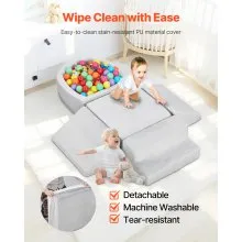 VEVOR Climbing Toys 5 Piece Foam Climbing Blocks with Ball Pit for Toddlers