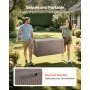 VEVOR Outdoor Storage Box, 100 Gallon Resin Deck Box, Backyard Outside Toy and Towel Storage Cabinet Waterproof, for Patio Furniture Cushions, Garden Tools, Pool Supplies & Package Delivery (Grey)
