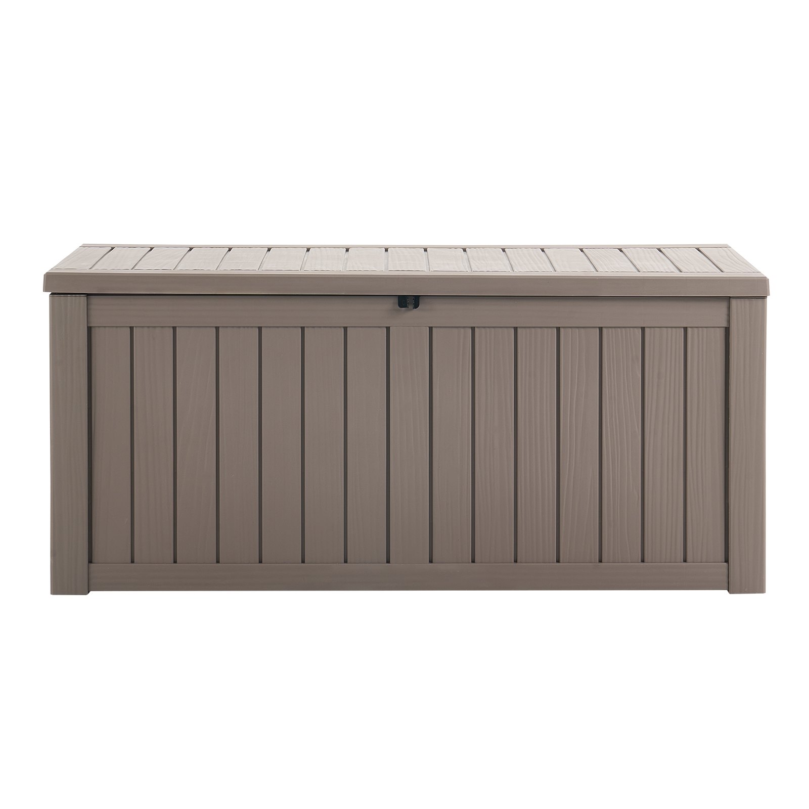 VEVOR Outdoor Storage Box, 120 Gallon Resin Deck Box, Lockable Backyard Toy and Towel Storage Cabinet Waterproof, for Patio Furniture Cushions, Garden Tools, Pool Supplies & Package Delivery (Grey)