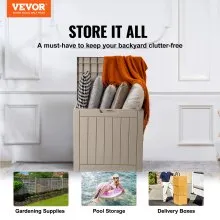 Outdoor Storage Box Resin Deck Box 31 Gallon Patio Waterproof Organizer