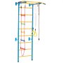 VEVOR Indoor Jungle Gym for Toddlers, 5-in-1 Climbing Playset with Carbon Steel Swedish Ladder, Wall Ladder, Pull-Up Bar, Rope Ladder, and Gymnastic Rings, Supports 220 lbs, Multicolor