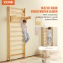 VEVOR Swedish Ladder Wall Gym 10-Level Wooden Indoor Playground Climbing Toys