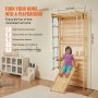 VEVOR Swedish Ladder Wall Gym 5 in 1 Wooden Indoor Playground Climbing Toys