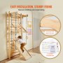 Swedish Ladder Wall Gym 8 in 1 Wooden Indoor Playground Climbing Toys