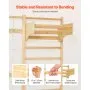 VEVOR Swedish Ladder Wall Gym, 8-in-1 12-Level Solid Wood Gymnastic Stall Bars for Kids Adults, 220LBS Indoor Jungle Gym Playset with Climbing Board, Gym Rings, Pull-Up Bar, Wall Ladder, Slide, Swing