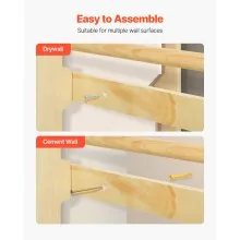 VEVOR Swedish Ladder Wall Gym 4-in-1 8-Level 220LBS Loading Indoor Jungle Gym