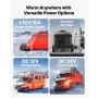 VEVOR Diesel Heater, 5-8KW, DC 12V/24V, All in One Portable Diesel Air Heater with Bluetooth APP Control, Remote Control and LCD Screen, Trolley Design, 5 L Fuel Tank for Trucks, Vans, RVs, Campers