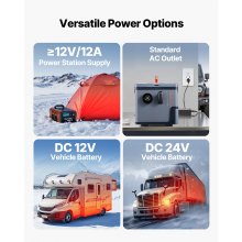 VEVOR Diesel Heater Portable Diesel Air Heater 8KW DC 12V/24V Bluetooth 5 L