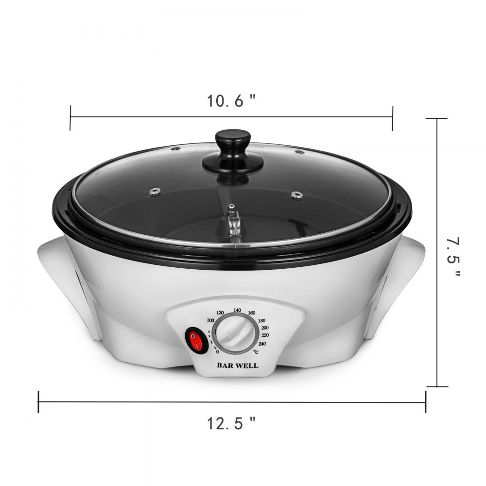 1500g Electric Coffee Bean Roaster Baking Machine Nuts Roasting For Home Office