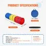 VEVOR Kids Play Tunnel Tent for Toddlers, Colorful Pop Up Crawl Tunnel Toy for Baby or Pet, Collapsible Gift for Boy and Girl Play Tunnel Indoor and Outdoor Game Red/Yellow/Blue Multicolor