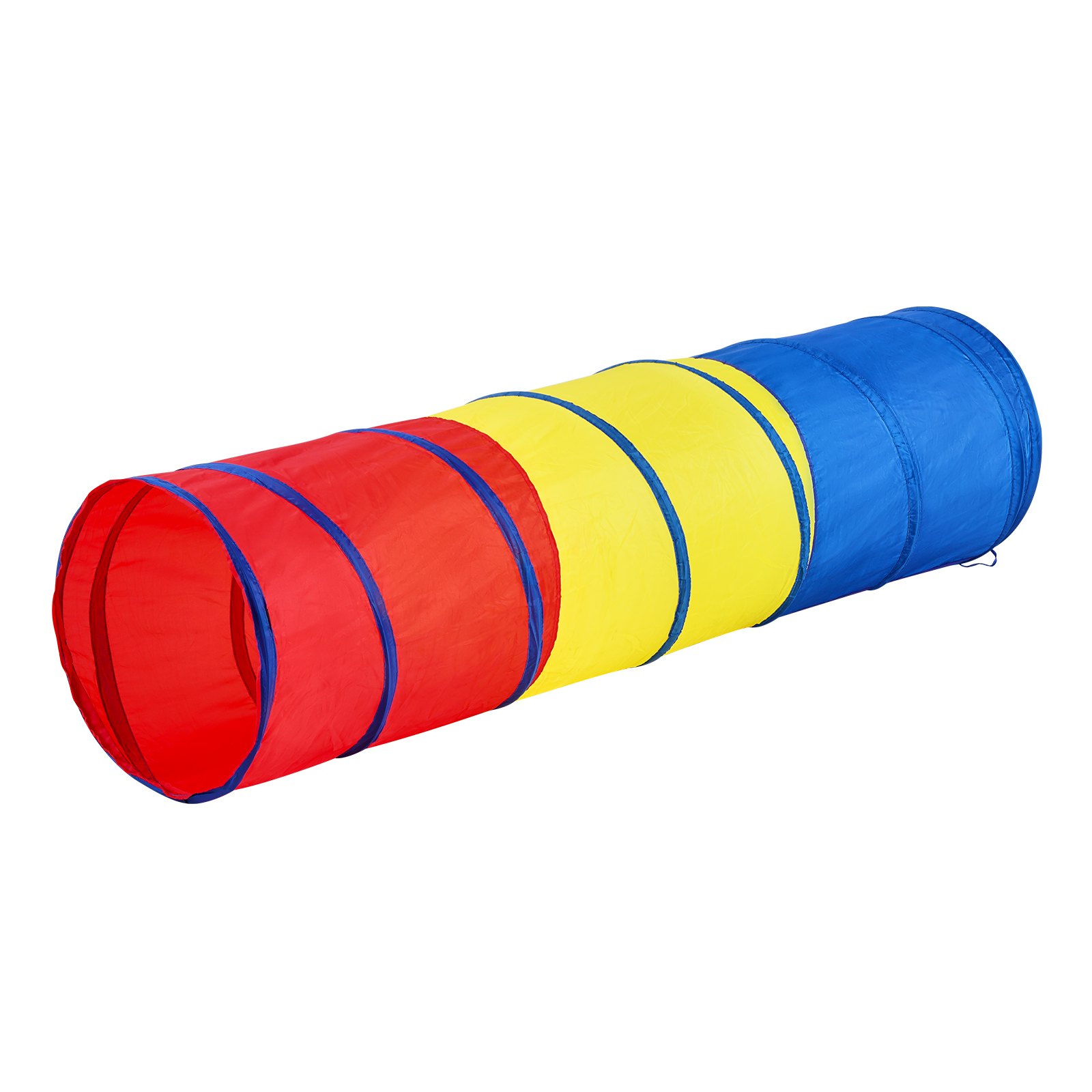 colorful VEVOR kids play tunnel with red, yellow, and blue segments for children&#039;s indoor and outdoor fun.