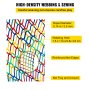 VEVOR Climbing Cargo Net, 4.5 x 3.2 m Playground Climbing Cargo Net, Polyester Double Layers Cargo Net Climbing Outdoor with 500lbs Weight Capacity, Rope Bridge Net for Tree House, Monkey Bar, Rain