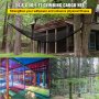 VEVOR Climbing Cargo Net, 14.8 x 10.5 ft Playground Climbing Cargo Net, Polyester Double Layers Cargo Net Climbing Outdoor w/500lbs Weight Capacity, Rope Bridge Net for Tree House, Monkey Bar, Black