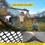 VEVOR Climbing Cargo Net, 14.8 x 10.5 ft Playground Climbing Cargo Net, Polyester Double Layers Cargo Net Climbing Outdoor w/500lbs Weight Capacity, Rope Bridge Net for Tree House, Monkey Bar, Black