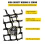 VEVOR Climbing Cargo Net, 14.8 x 10.5 ft Playground Climbing Cargo Net, Polyester Double Layers Cargo Net Climbing Outdoor w/500lbs Weight Capacity, Rope Bridge Net for Tree House, Monkey Bar, Black