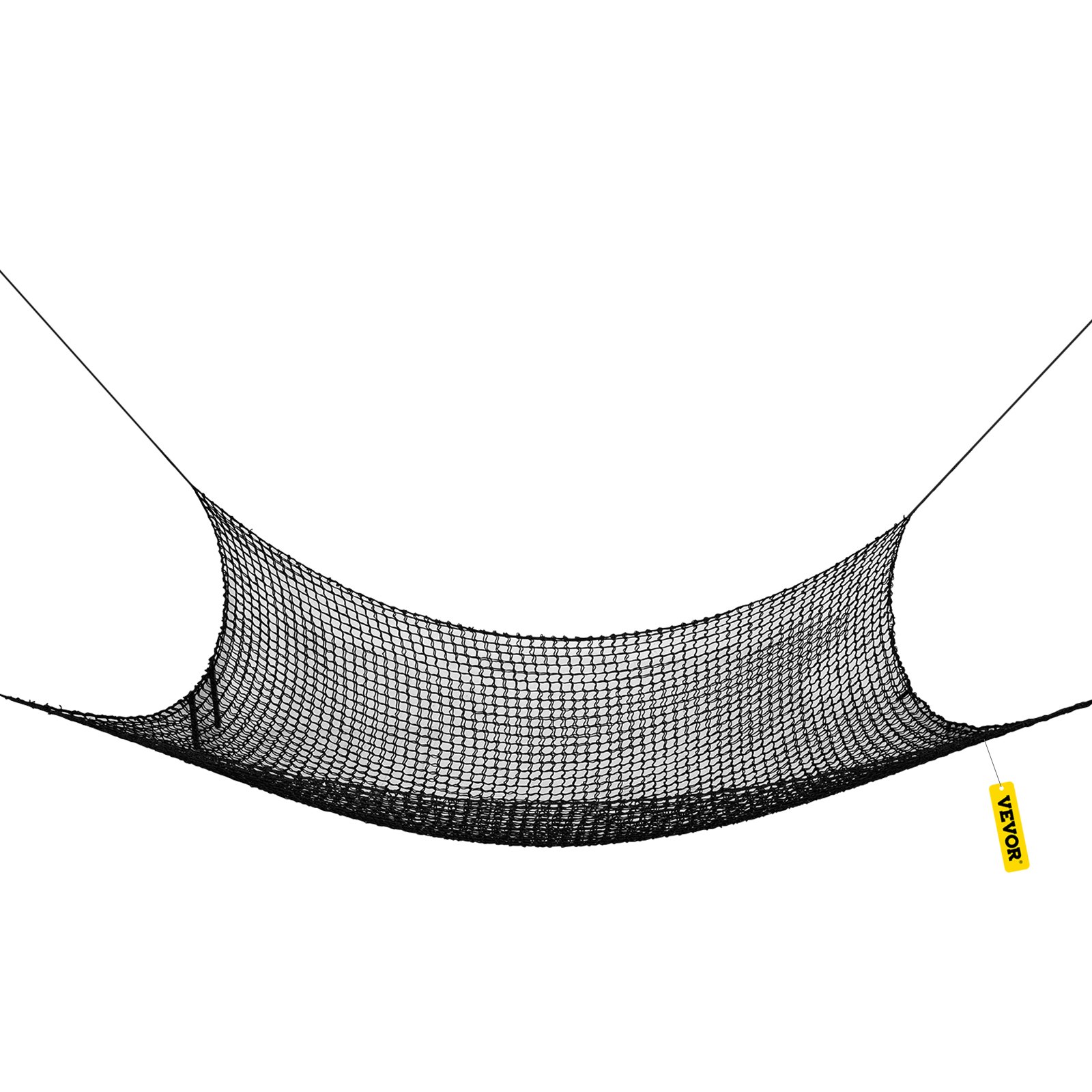 VEVOR Climbing Cargo Net, 4.5 x 3.2 m Playground Climbing Cargo Net, Polyester Double Layers Cargo Net Climbing Outdoor with 500lbs Weight Capacity, Rope Bridge Net for Tree House, Monkey Bar, Blac