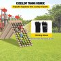 VEVOR Climbing Cargo Net, 10' x 4' Playground Climbing Net, Polyester Material, Rope Ladder, Swingset, Large Military Climbing Cargo Net for Kids & Adult, Indoor & Outdoor, Treehouse, Jungle Gyms