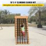 VEVOR Climbing Cargo Net, 10' x 4' Playground Climbing Net, Polyester Material, Rope Ladder, Swingset, Large Military Climbing Cargo Net for Kids & Adult, Indoor & Outdoor, Treehouse, Jungle Gyms