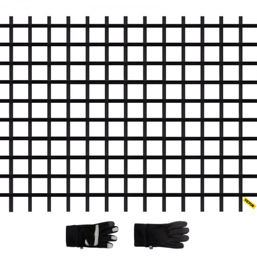 VEVOR Climbing Cargo Net, 10' x 8' Polyester Material, Playground Climbing Net Rope Ladder, Swingset, Large Military Climbing Cargo Net, for Kids and Adult, Indoor and Outdoor, Treehouse, Jungle Gyms