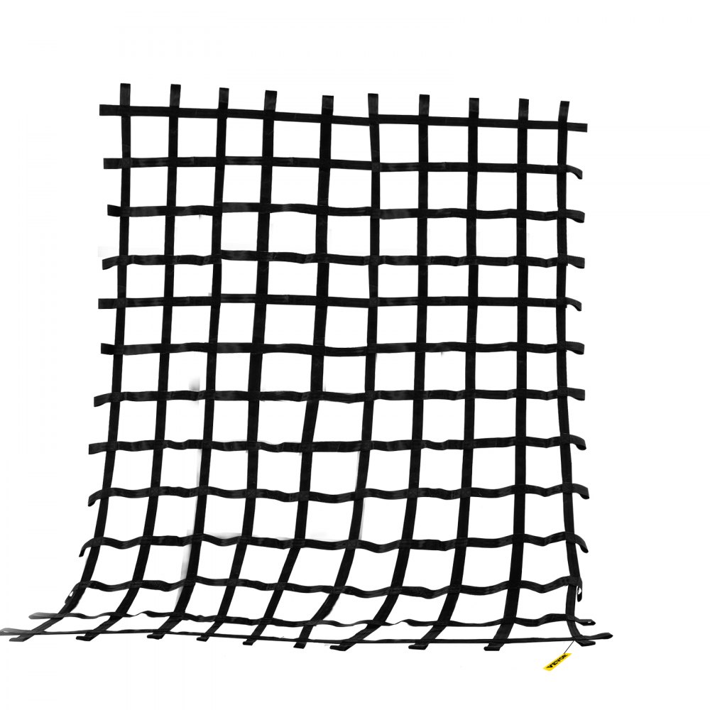VEVOR Climbing Cargo Net, 10' x 8' Polyester Material, Playground Climbing Net Rope Ladder, Swingset, Large Military Climbing Cargo Net, for Kids and Adult, Indoor and Outdoor, Treehouse, Jungle Gyms