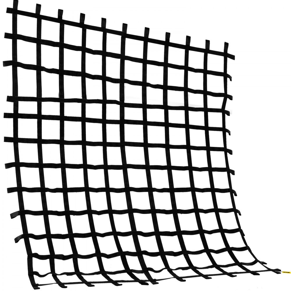 VEVOR Climbing Cargo Net, 10' x 8' Polyester Material, Playground Climbing Net Rope Ladder, Swingset, Large Military Climbing Cargo Net, for Kids and Adult, Indoor and Outdoor, Treehouse, Jungle Gyms