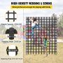 VEVOR Climbing Cargo Net, 10' x 8' Polyester Material, Playground Climbing Net Rope Ladder, Swingset, Large Military Climbing Cargo Net, for Kids and Adult, Indoor and Outdoor, Treehouse, Jungle Gyms