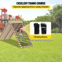 VEVOR Climbing Cargo Net, 11' x 6' Playground Climbing Net, Polyester Material, Ladder, Swingset, Large Military Climbing Cargo Net for Kids & Adult, Indoor & Outdoor, Treehouse, Jungle Gyms