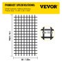VEVOR Climbing Cargo Net, 11' x 6' Playground Climbing Net, Polyester Material, Ladder, Swingset, Large Military Climbing Cargo Net for Kids & Adult, Indoor & Outdoor, Treehouse, Jungle Gyms