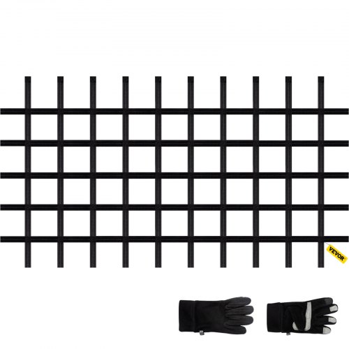 VEVOR Climbing Cargo Net, 8' x 4' Playground Climbing Net, Polyester Material, Rope Ladder, Swingset, Large Military Climbing Cargo Net for Kids & Adult, Indoor & Outdoor, Treehouse, Jungle Gym, Black