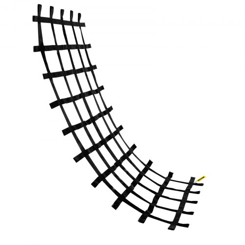 VEVOR Climbing Cargo Net, 8' x 4' Playground Climbing Net, Polyester Material, Rope Ladder, Swingset, Large Military Climbing Cargo Net for Kids & Adult, Indoor & Outdoor, Treehouse, Jungle Gym, Black